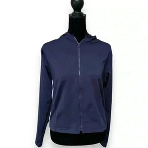 HEAD Unisex Navy Blue Lightweight Full Zip Size Large Hooded Long Sleeve Jacket